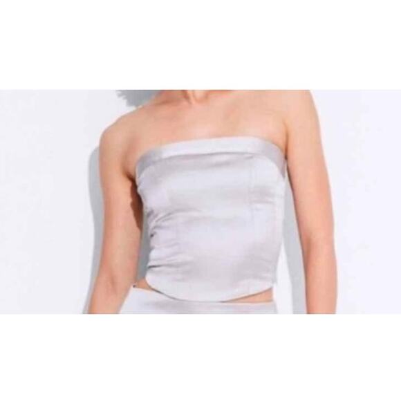 Grey Sheer Women's Top Size XS - Picture 7 of 8